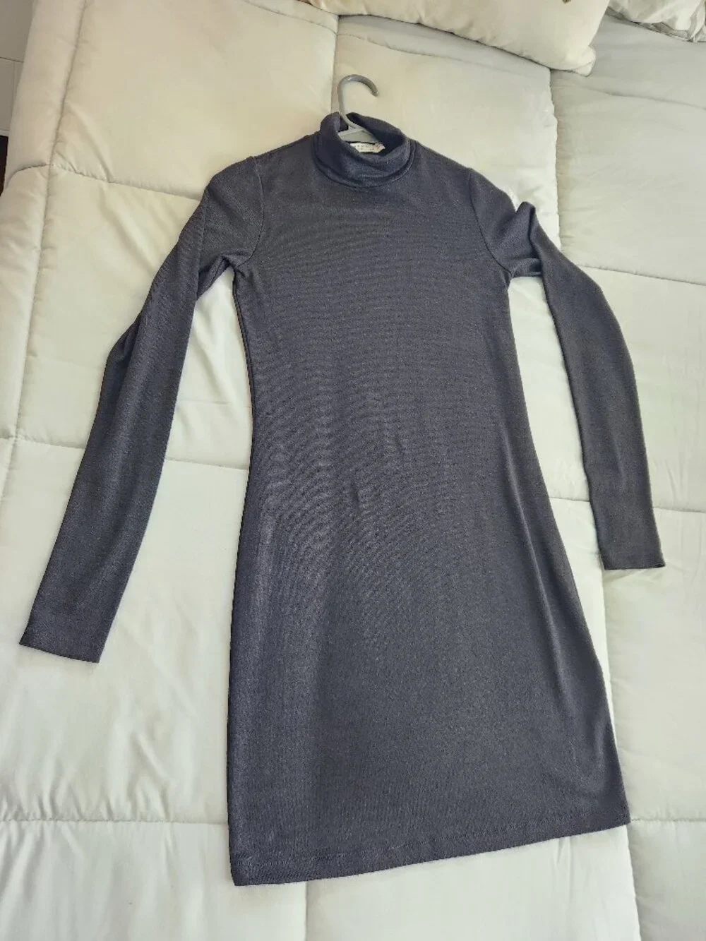 Rag and Bone mock turtleneck knit mini dress black